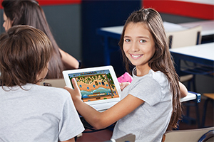 Female student at Word Mania Global 2018