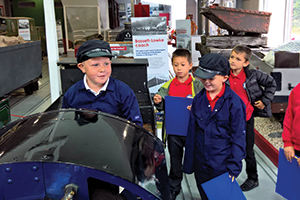 Children learning at Ravenglass Railway Museum