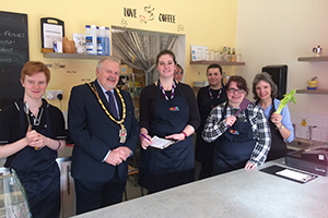 Young chefs cooking for Wokingham Mayor