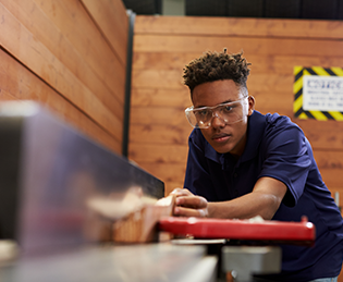 degree apprenticeships - an apprentice joiner