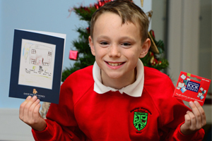 Local School Pupil Joey and his home made cards