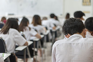 GCSE pupils sitting exams