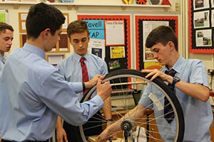 2 boys from Neatherd High School desiging for On your Bike