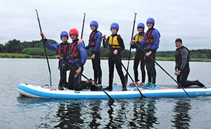 The Coquet Shorebase - team on canoe