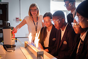 Physics classroom resources in use during an experiment