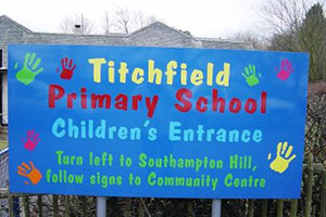 Primary school signage