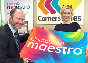 Simon and Melanie at Cornerstones Education launch