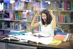 Woman dealing with Post-Exam Stress Disorder
