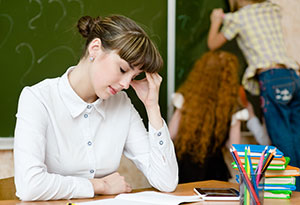Teacher with poor mental health