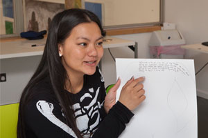 Young mother at Straight Talking Peer Education