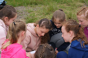 Group of girls on residential visit