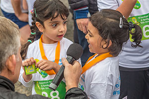 Step Up – two young girls at the run raising school funds