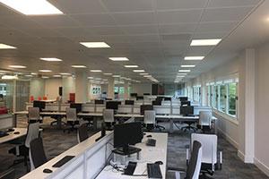 Modern school classroom with lighting control