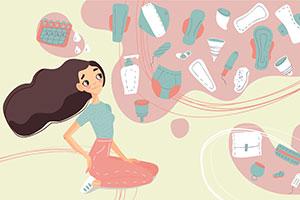 Young girl thinking about free period products