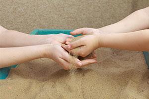 Play Therapy in sand box