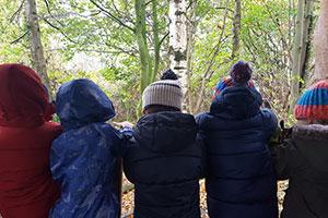 Children at forest school training in the north west