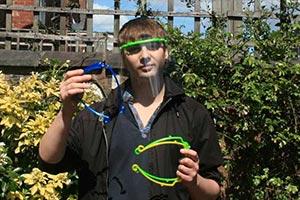 Students making PPE for frontline workers