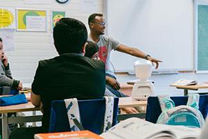 No Isolation robot at the front of the class as teacher teaches children – child mental health is alleviated if children at home can experience lessons