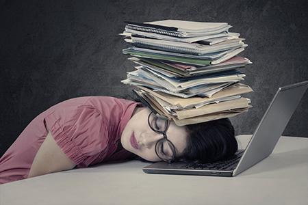 A stressed out teacher