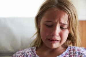 A distressed girl